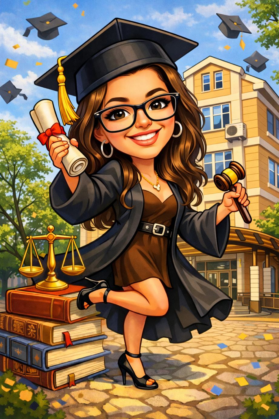Graduation caricature